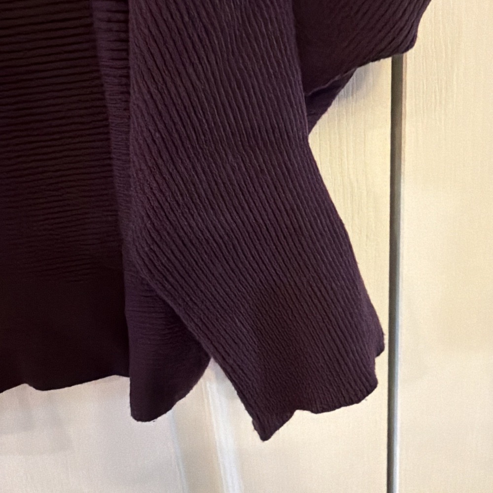 Philosophy Women's Sweater 2X Deep Purple Ribbed Dolman Sleeve Knit Pullover - Picture 4 of 13